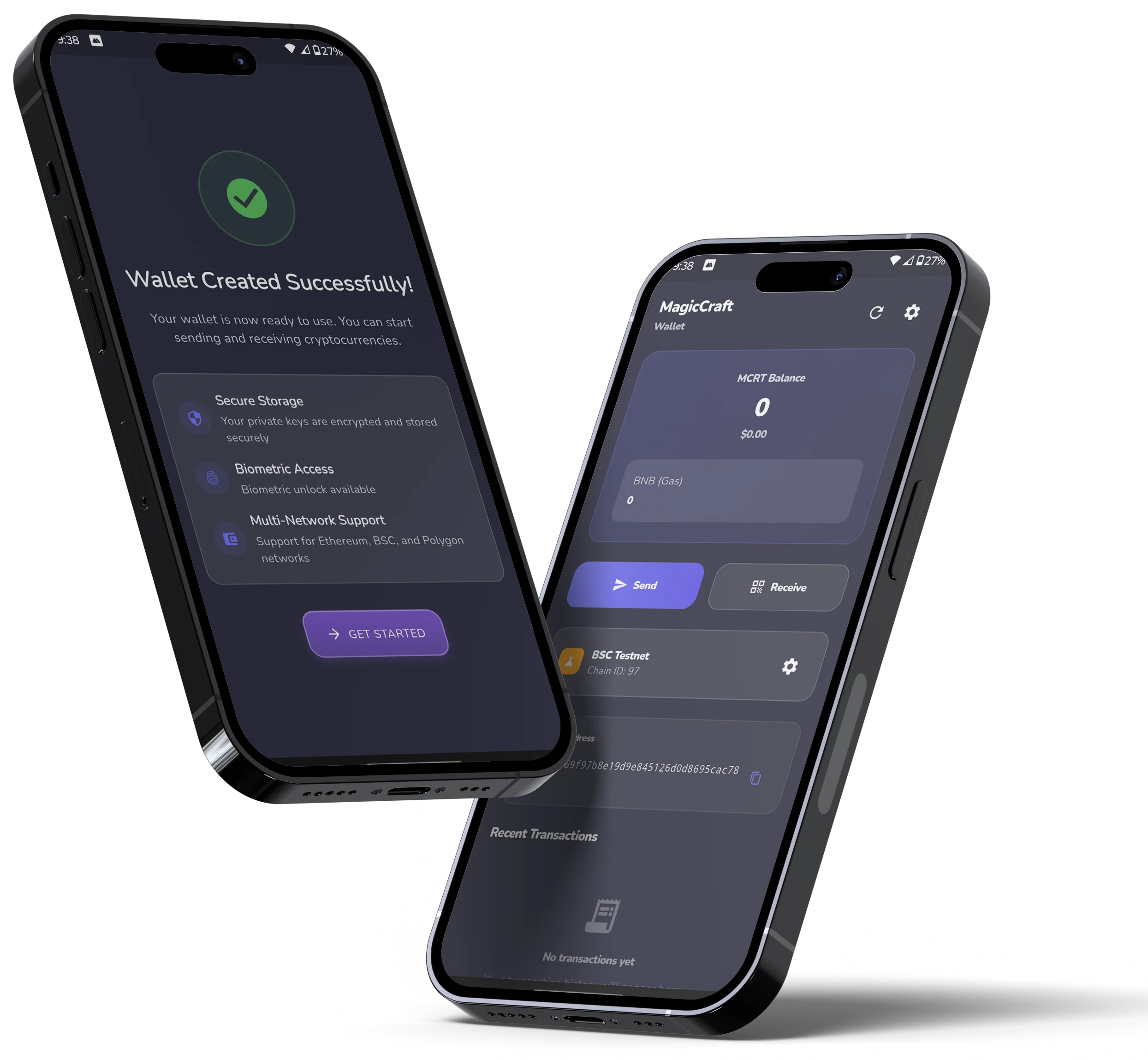MagicCraft Wallet - Secure crypto wallet for MagicCraft users on iOS, Android and Web